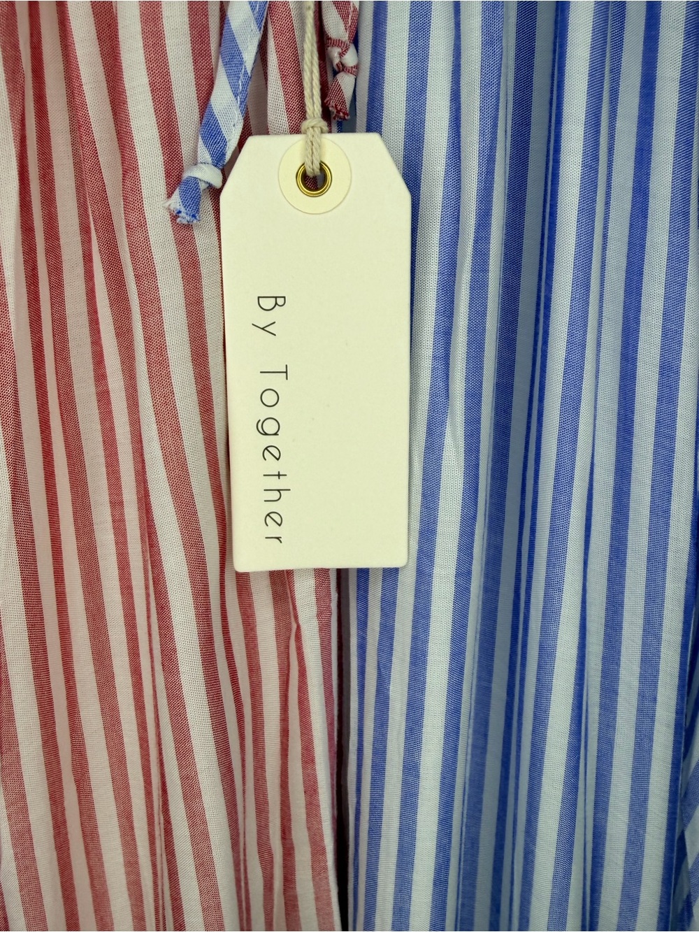 NWT By Together Love Birds Striped Halter Maxi Dress Colorblock Size S - Picture 5 of 12